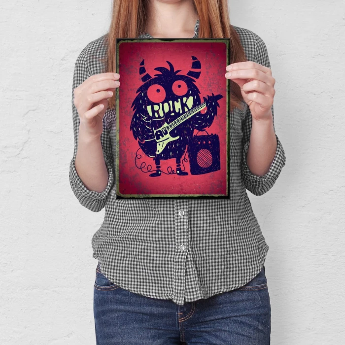 Plakat metalowy Rock monster Prezent