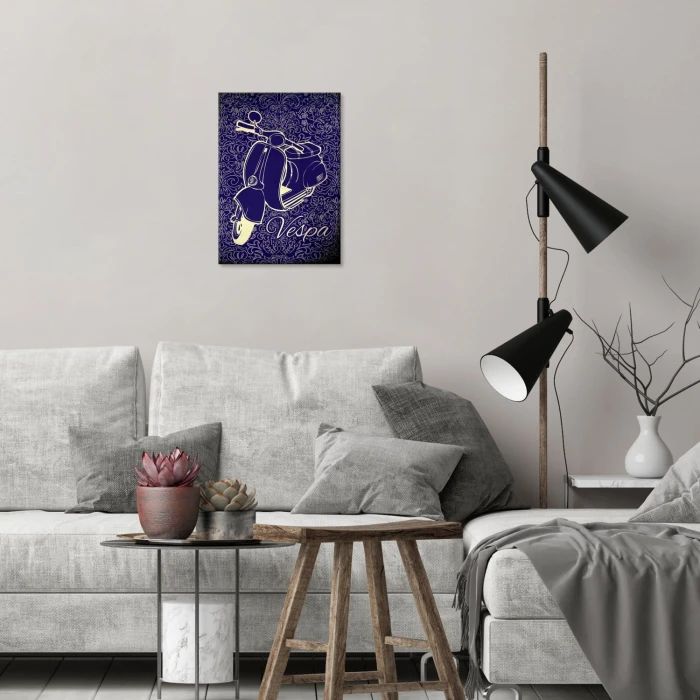 Plakat metalowy Vespa skuter Prezent