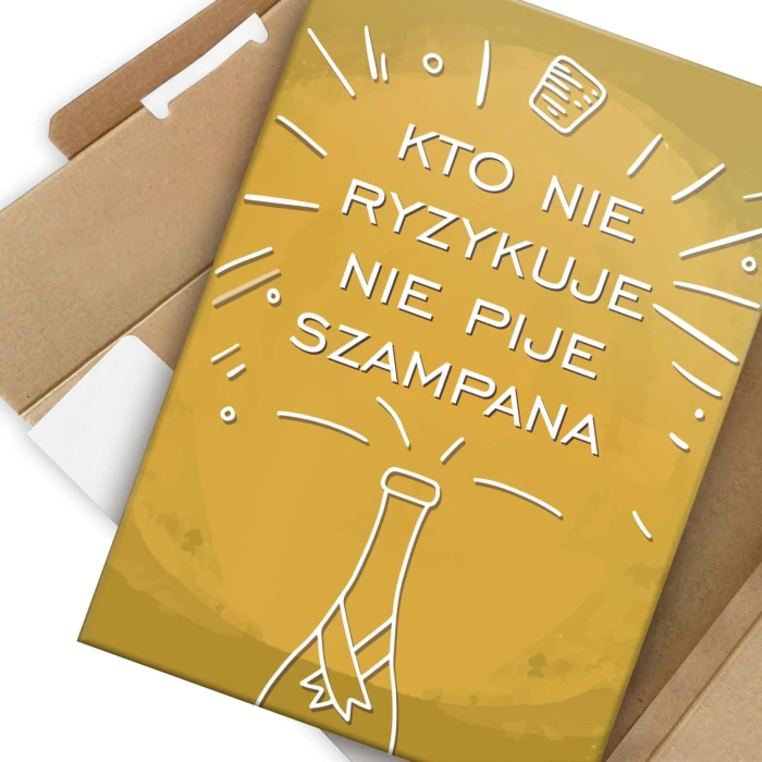 Plakat metalowy Kto nie ryzykuje Prezent