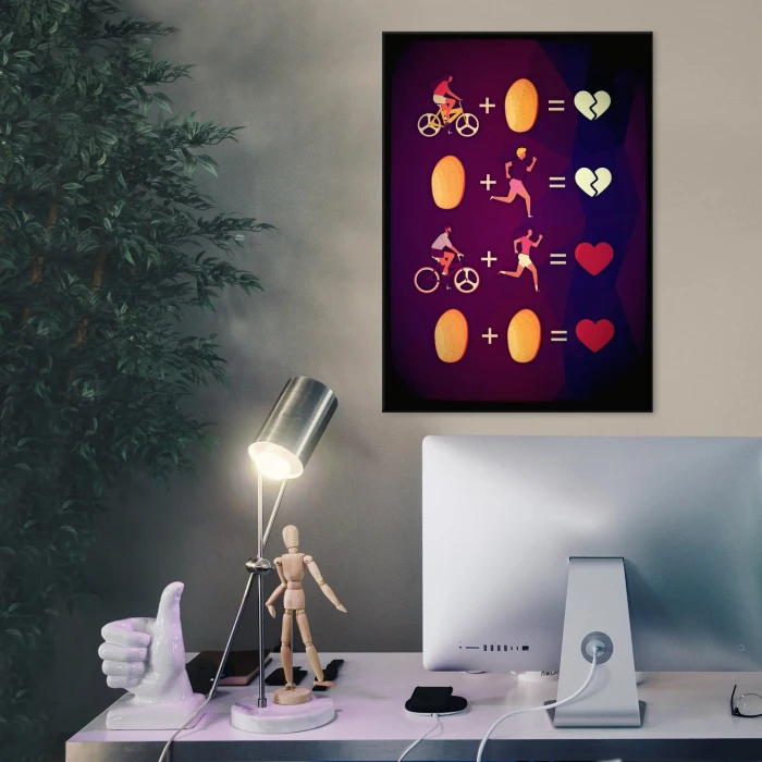 Plakat metalowy Love activity Prezent