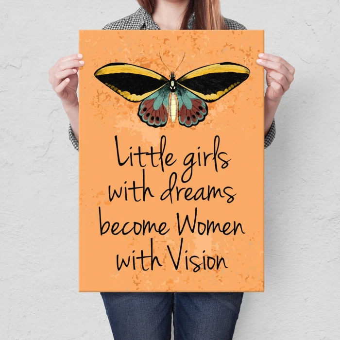 Plakat metalowy Little girls Prezent