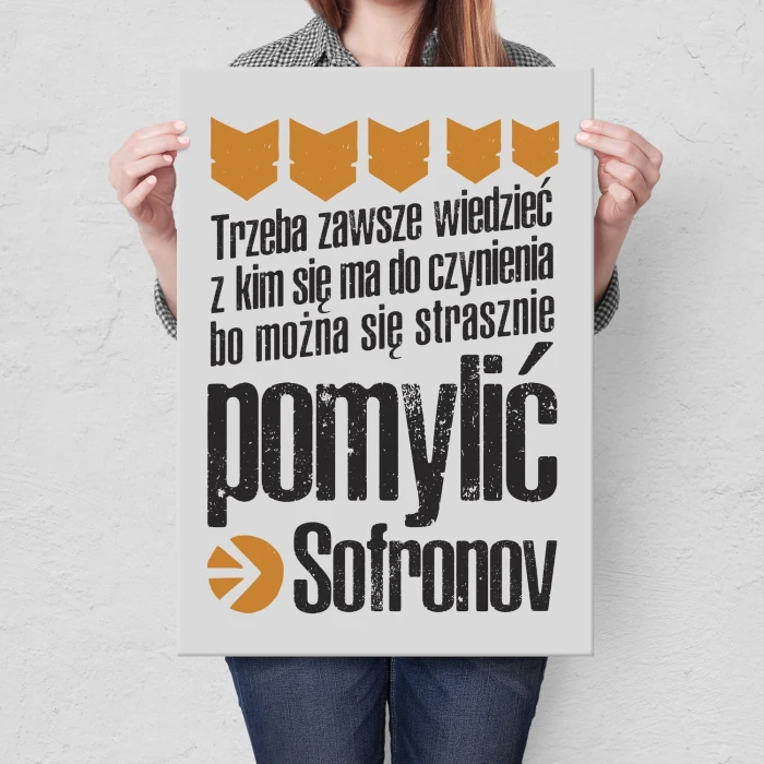 Plakat metalowy Sofronov Prezent