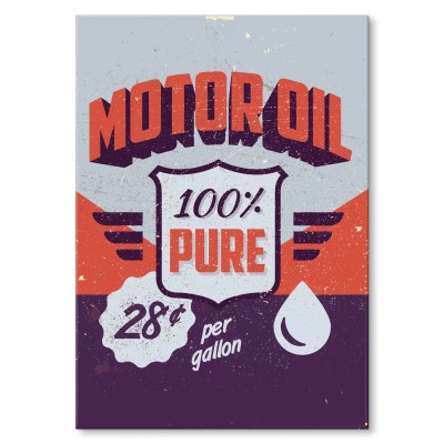 Plakat metalowy Motor oil Prezent