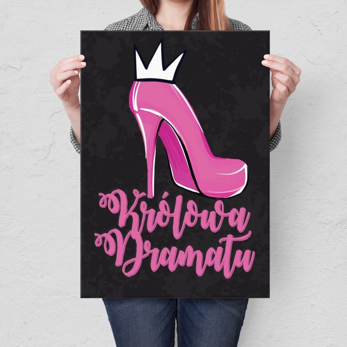 Plakat metalowy Królowa dramatu Prezent