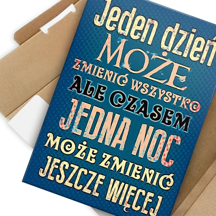 Plakat metalowy Jeden dzień Prezent