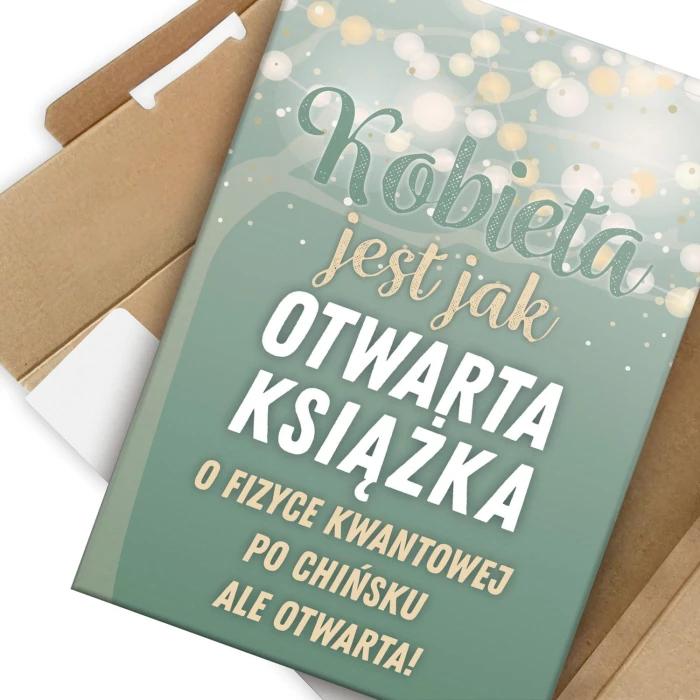 Plakat metalowy Kobieta jest jak książka Prezent