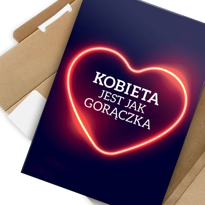 Plakat metalowy Kobieta jak gorączka Prezent