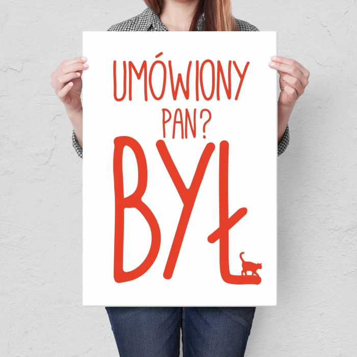 Plakat metalowy Umówiony pan był? Prezent