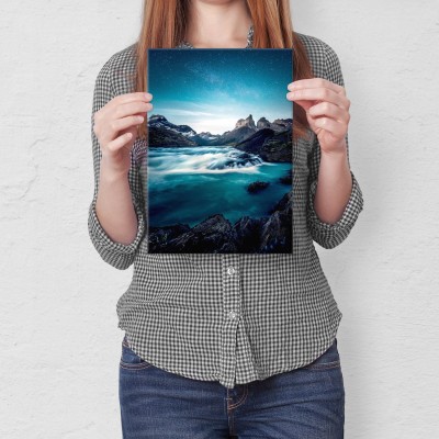 Plakat metalowy Magiczne jezioro Prezent