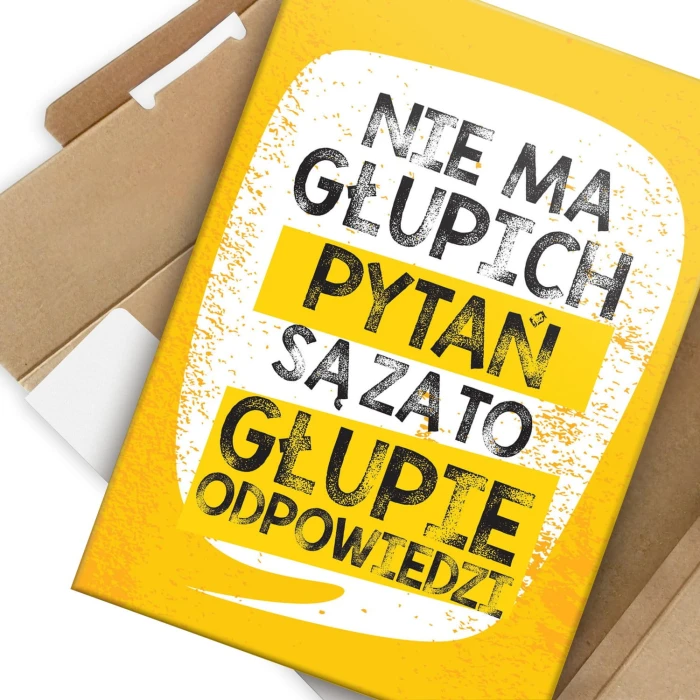 Plakat metalowy Nie ma głupich pytań Prezent