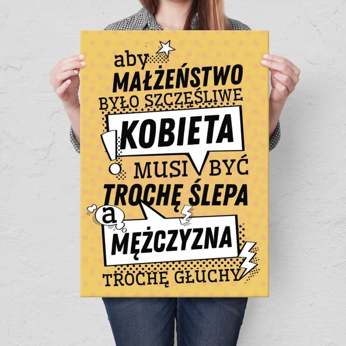 Plakat metalowy Ślepa i głuchy Prezent