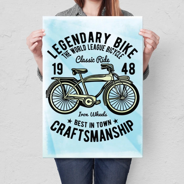 Plakat metalowy Legendary bike Prezent
