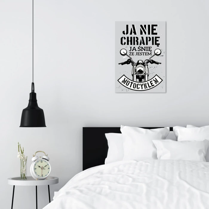 Plakat metalowy Ja nie chrapię Prezent