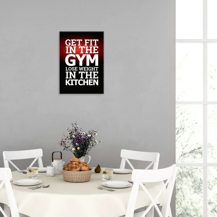 Plakat metalowy Bądź fit Prezent