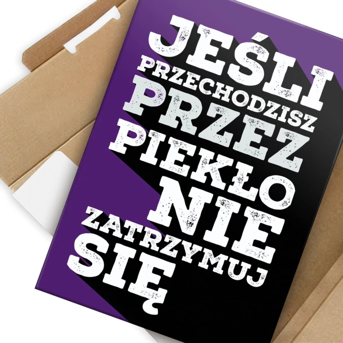 Plakat metalowy Nie zatrzymuj się Prezent