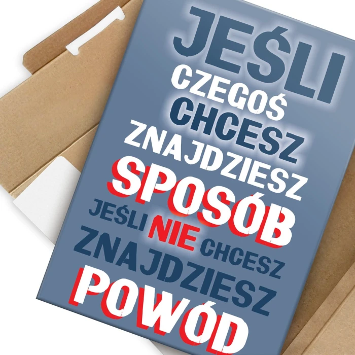 Plakat metalowy Znajdź sposób Prezent