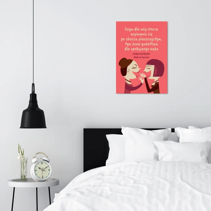 Plakat metalowy Żona gadatliwa Prezent