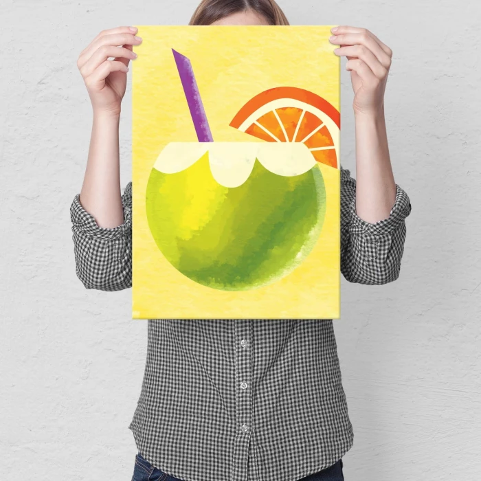Plakat metalowy Wakacje i drinki Prezent