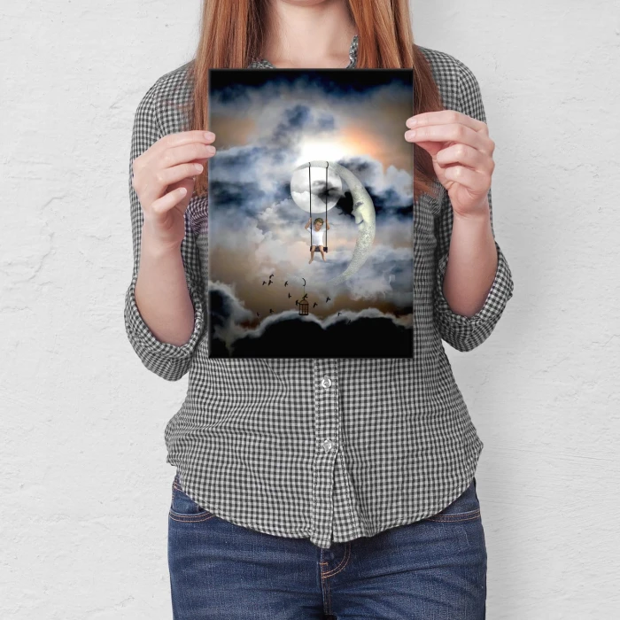 Plakat metalowy Moon dream Prezent