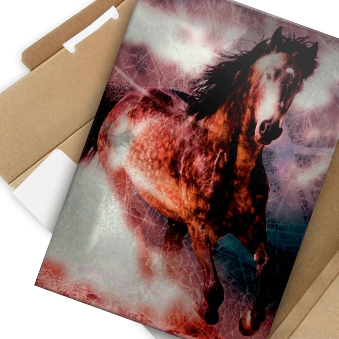 Plakat metalowy Koń w biegu Prezent