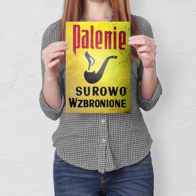 Plakat metalowy Palenie wzbronione Prezent