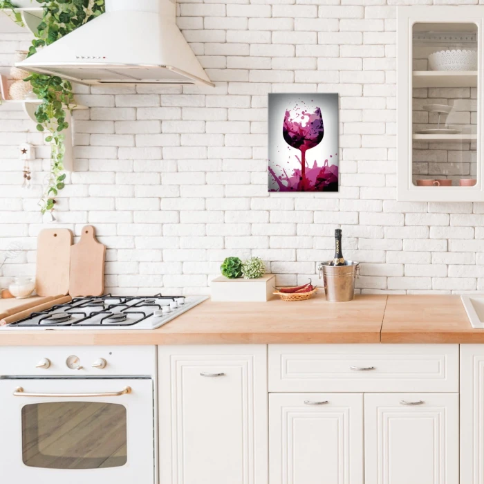 Plakat metalowy Kieliszek wina Prezent