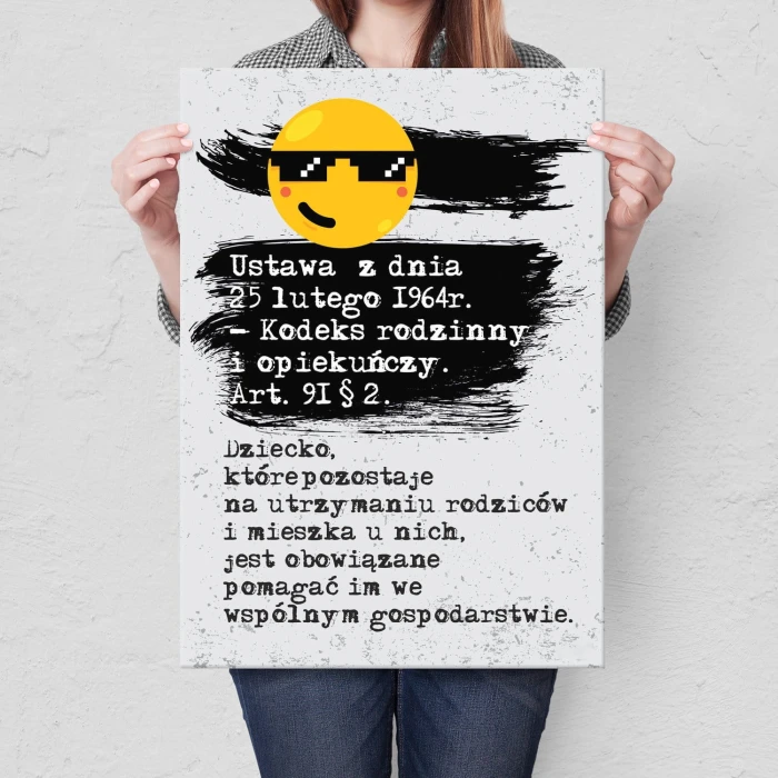 Plakat metalowy Kodeks rodzinny Prezent