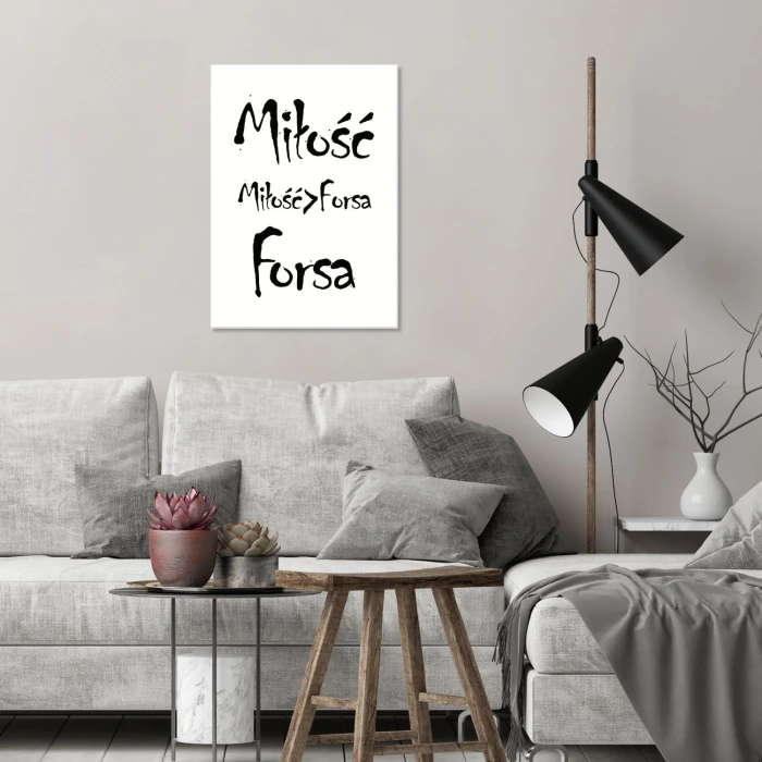 Plakat metalowy Miłość i forsa Prezent