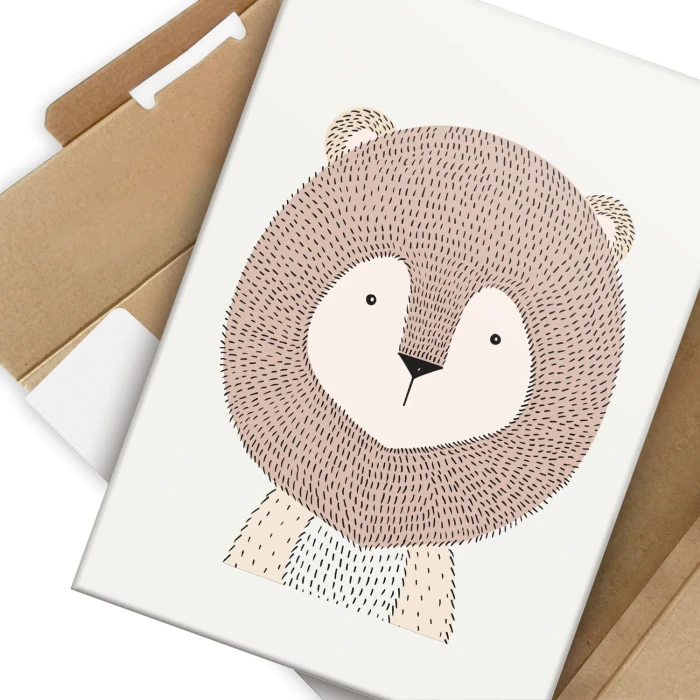 Plakat metalowy Lion cute Prezent