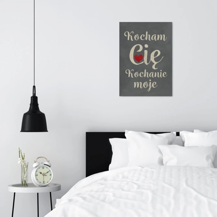Plakat metalowy Kocham Cię kochanie Prezent