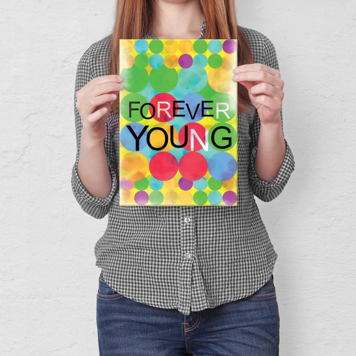 Plakat metalowy Zawsze młodzi Prezent