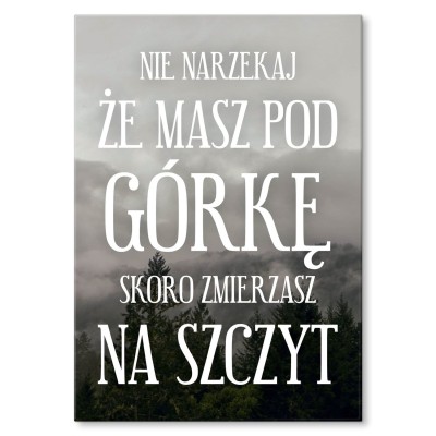 Plakat metalowy Zmierzasz na szczyt Prezent