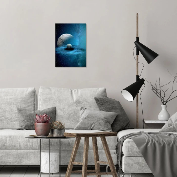 Plakat metalowy Planety w galaktyce Prezent