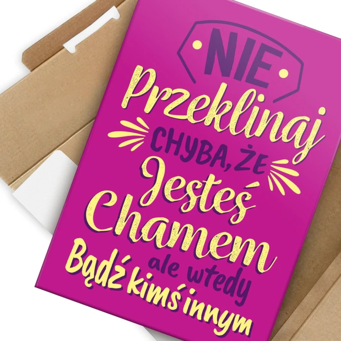 Plakat metalowy Nie przeklinaj Prezent