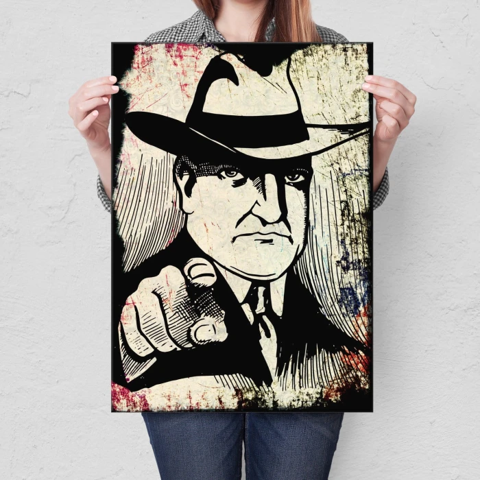 Plakat metalowy Gangster Prezent