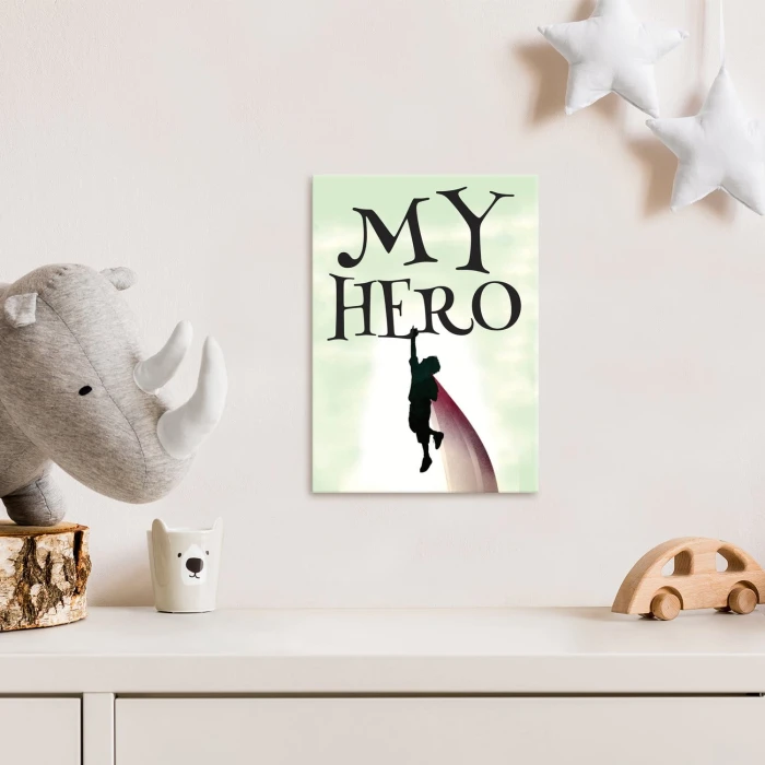 Plakat metalowy My hero Prezent