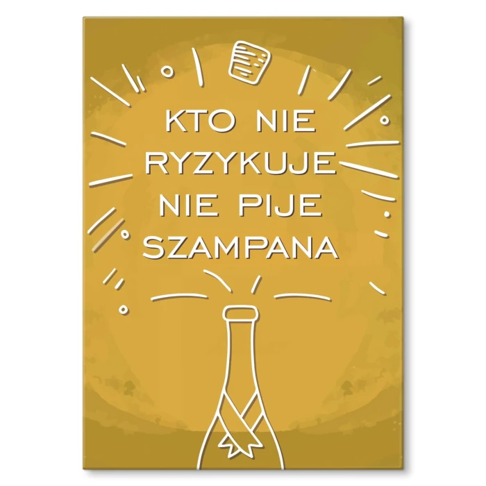 Plakat metalowy Kto nie ryzykuje Prezent