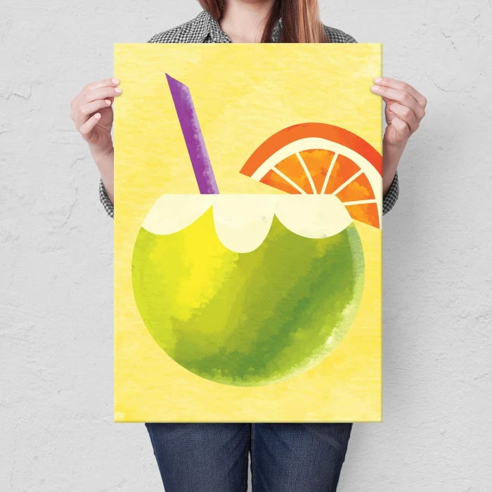 Plakat metalowy Wakacje i drinki Prezent