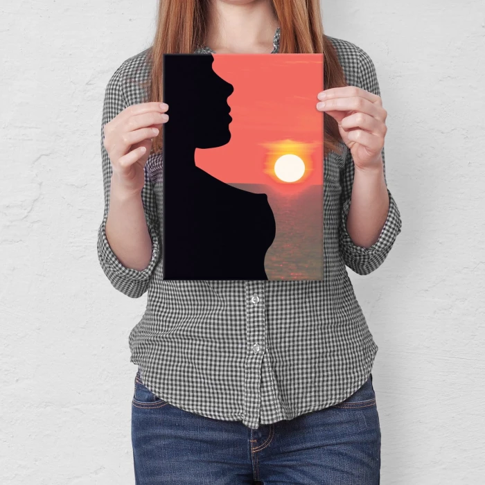 Plakat metalowy Sexy zachód słońca Prezent