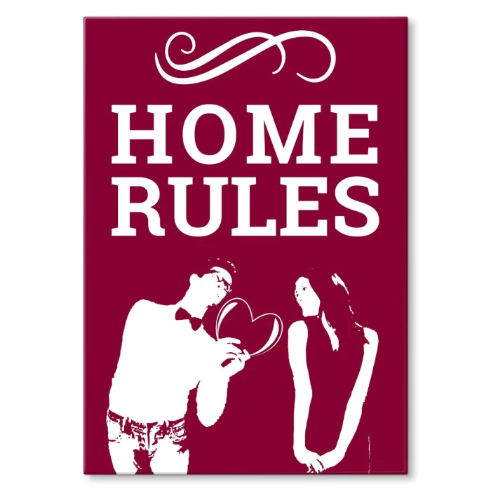 Plakat metalowy Zasady Dom Prezent