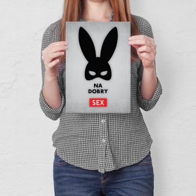Plakat metalowy Na dobry sex Prezent
