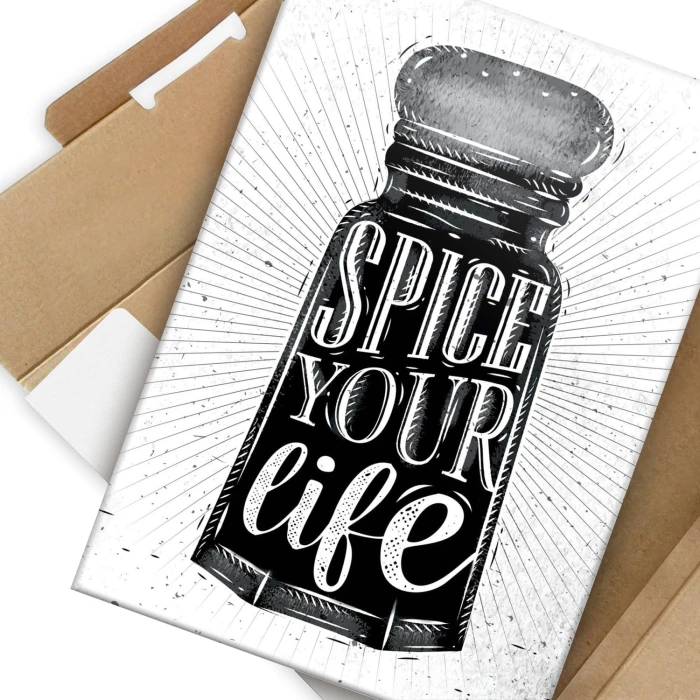 Plakat metalowy Spice your life Prezent