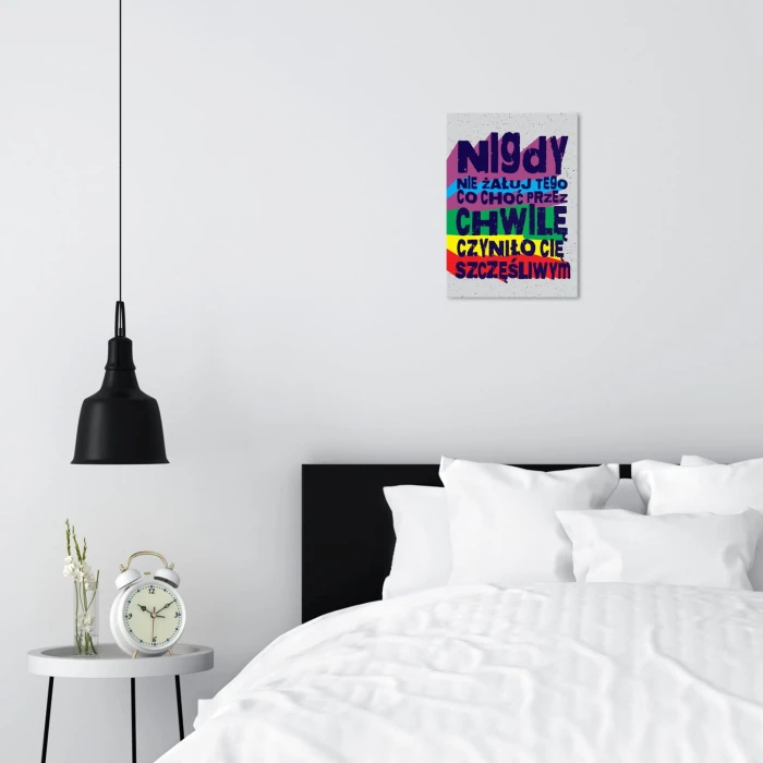 Plakat metalowy Nie żałuj Prezent