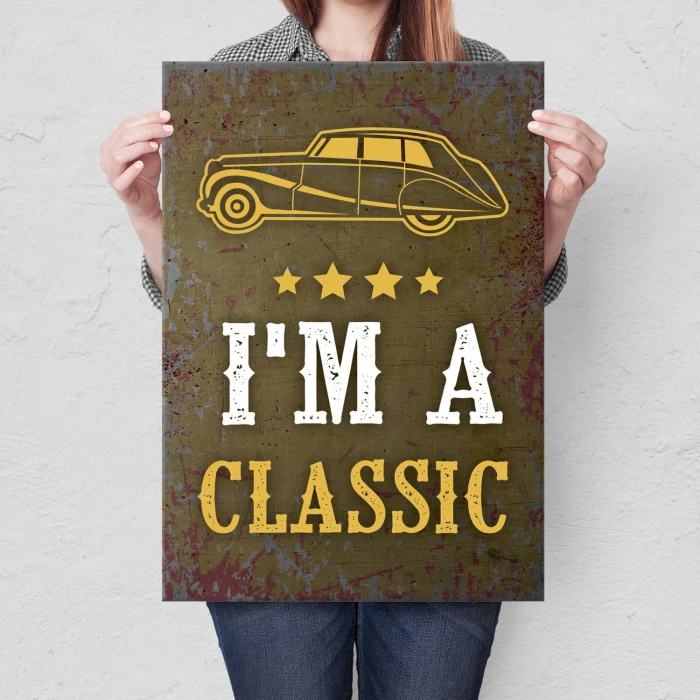 Plakat metalowy Im classic Prezent