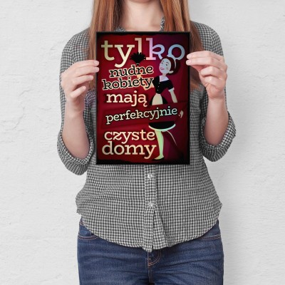 Plakat metalowy Nudne kobiety Prezent