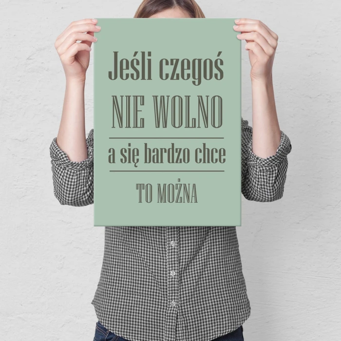Plakat metalowy Nie wolno Prezent