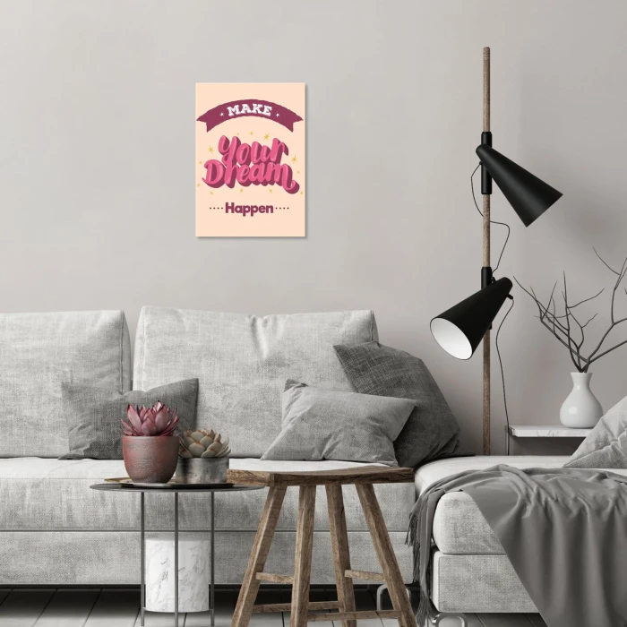 Plakat metalowy Make your dream happen Prezent