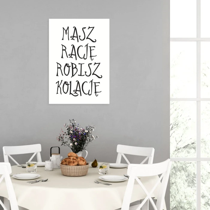 Plakat metalowy Robisz kolację Prezent