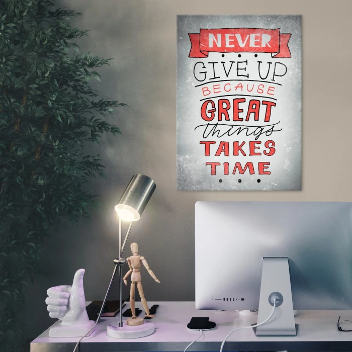 Plakat metalowy Nie poddawaj się Prezent