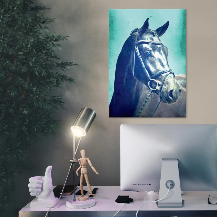 Plakat metalowy Portret konia Prezent